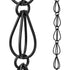 Aluminum Teardrop Rain Chain Replacement Downspout for Gutters, Black Powder Coated